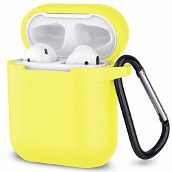 Airpods Case Satlitog Protective Silicone Cover Compatible With Apple Airpods 2 And 1 Not For Wireless Charging Case Light Yellow