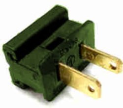 Usa Whole R - 10879973 - Electrical Plug Male. Green Slide-on SPT-1 Case Pack 50