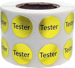 Cosmetic Tester Labels Metallic Gold 1 2 Inch Round Circle Dots 1 000 Adhesive Stickers