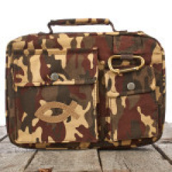 Large Cotton Bible Book Case with Fish Emblem in Camouflage