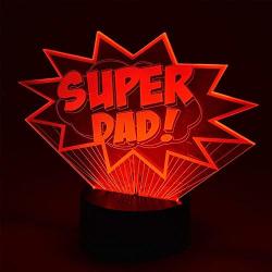 Xpressions Super Dad Night Light 3D LED Illusion Colour Changing Light USB Lamp
