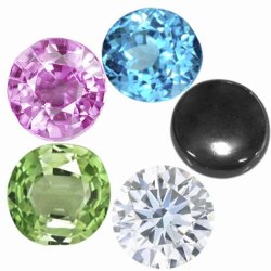 Collectors Dream 5 Different Gemstones All 100% Natural 0.825CTS In Total