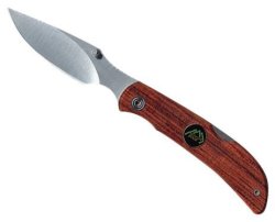 Outdoor Edge CL-10W Caper-lite Wood Performs Detailed Cuts With Surgical Precision AUS-8 Stainless Blade And Bubinga Hard Wood Handle