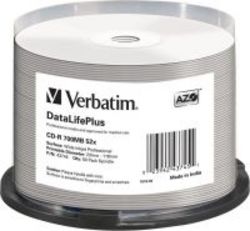 Verbatim Spindle of 25 52x Fully Printable CD-R Discs with No ID