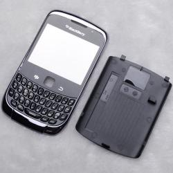 Blackberry 9300 Silver black Full Housing Cover + Keyboard