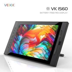 Veikk VK1560 Drawing Monitor 15.6 Inch Full HD Ips Graphics Display With 8192 Level Battery Free Pen Stylus And 7 Shortcut Keys And Scrolldial