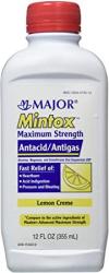 Mintox Maximum Strength Antacid Anti-gas Liquid Generic For Maalox Max Lemon Flavor 12 Oz 4 Pack