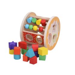 Wooden Rolling Shape Sorter Educational Toy
