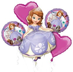 Amscan Sofia The First Bouquet Of Balloons 5PC