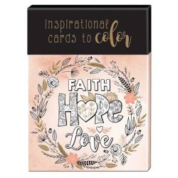 Faith Hope & Love - Inspiration Boxed Cards To Colour