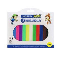 - 12 Colour Modelling Clay 200G Pack Of 12