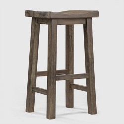 Dominic Rustic Acacia Wood Counter Chair