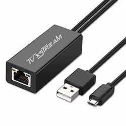 Tv Xstream Ethernet Adapter Black For Chromecast ULTRA 2 1 AUDIO Google Home MINI Firesticks Media Streaming Devices Micro USB To RJ45 Ethernet Adapter With USB Power