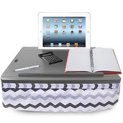 Icozy Portable Cushion Lap Desk With Storage Grey Chevron Prices