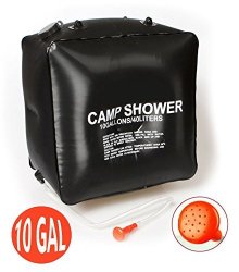 Portable Camping Shower Bag 10 GALLON 40 Litter Solar Heated Portable Shower Bag For Camping&hiking Lightweight Solar Shower Bag For Outdoor Activity