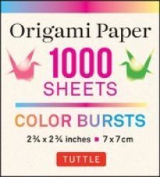 Origami Paper Color Burst 1 000 Sheets 2 3 4 In 7 Cm - Double-sided Origami Sheets Printed With 12 Unique Radial Patterns Instructions For Origami Crane Included Notebook Blank Book