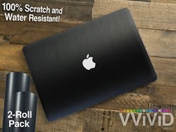 VViViD Black Matte Heat-Moldable Moisture-Resistant DIY Vinyl Universal Laptop Wrap 2-Roll Pack
