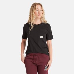 Angled Pocket T-Shirt For Women - XXL Black