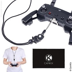 Camkix Lanyard And Remote Control Bracket For Dji Mavic Pro Platinum And Dji Spark - Offers Extra Security And Comfort - Adjustable Neck Strap