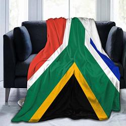 Ohmycolor Fleece Blanket South Africa Flag Texture Microfiber Lightweight Bedding Blankets Super Soft Bed Linen Cozy Luxury Sofa Warm Yoga Mats Blankets Throw Size