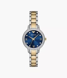 Emporio Armani Three-hand Two-tone Stainless Steel Woman's Watch AR11576