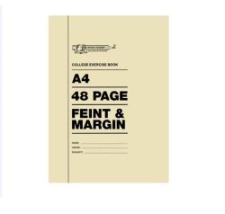 A4 48 Page Feint & Margin Exercise Book Pack Of 10