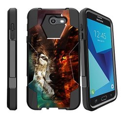 Miniturtle Compatible With Samsung Galaxy Sky Pro J7 2017 Samsung Galaxy J7V Case Samsung Perx Case Shock Fusion Shockproof Hybrid Stand Case