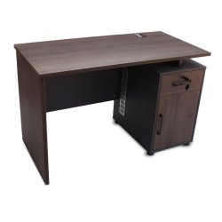 Gof Furniture - Galo Office Desk Dark Brown