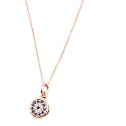 Ash & Stone Rose -plated Sterling Silver Evil Eye Necklace- Gold