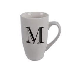 Mug - Household Accessories - Ceramic - Letter M Design - White - 3 Pack