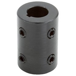 Climax Part RC-100-KW4H @ 90 Mild Steel Black Oxide Plating Rigid Coupling 1 Inch Bore 2 Inch Od 3 Inch Length 5 16-18 X 1 2 Set Screw