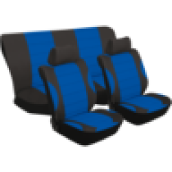 STINGRAY Laguna Blue & Black Car Seat Covers 6 Piece