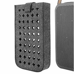 Geekria Soft Storage Case For Beoplay A2 Portable Bluetooth Speaker B&o Play Bang & Olufsen A2 Wireless Speaker Carrying Bag Travelling Protective Pouch Grey