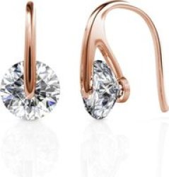 Destiny Hailey Earrings With Swarovski Crystals - White Gold