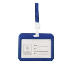 Card Hold With Lanyard- Blue