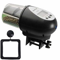 Automatic Fish Feeder Vacation Aquarium Accessories Auto Supplies For Fish Tank Pond Goldfish Betta Turtle Feeding Ring Attached