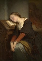 CaylayBrady Perfect Effect Canvas The Reproductions Art Decorative Prints On Canvas Of Oil Painting 'nicaise De Keyser - Saint Margaret 1864' 18X26 Inch 46X66