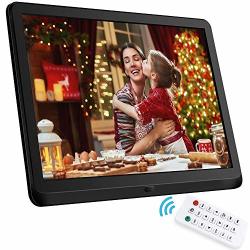 10 Inch Digital Photo Frame Napatek Digital Picture Frame 1920X1080 Ips Display Electronic Picture Frame 1080P HD Video Playback Music Calendar Alarm Remote Control