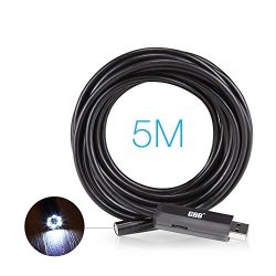 Gbb USB Inspection Camera 8.5MM 2.0 Megapixel Cmos HD Multi Resolution Borescope Endoscope Waterproof Micro Snake Camera With 6 Leds And 5 Meter Cable