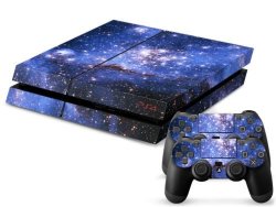 Yosoo Skin Sticker For PS4 Playstation 4 Console And Controller Electroplating Decal Night Sky