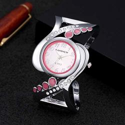 Arshily - Design Women Bangle Wrist Watch Quartz Crystal Luxury Relojes Rhinestone Fashion Female Watches Elegant Mujer Watch Pink