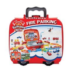 Fire Parking Set - Childrens Car Toy - Assorted Colours - Diy