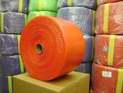 225' X 12" X 3 16" Red Colored Bubble Wrap Small Bubbles Perforated Every 12