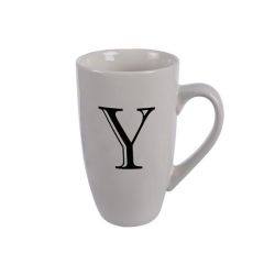 Kitchen Accessories - Mug - Letter 'y' - Ceramic - White - 4 Pack