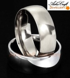 Mens Genuine 316L Stainless Steel Wedding Band 7MM. Ring Size 12 X+ 21.4MM