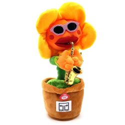 Dancing Sunflower Soft Plush Toy Dancing Plant Funny Sunglasses