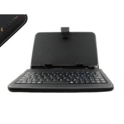 Universal 10.1' Folio-type Case W bt Keyboard- Black