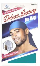 Dream Deluxe Du-rag Light Blue 3 Pack- Smooth & Thick Superior Quality Stretchable Wrinkle Free 100% Polyester