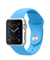 Apple Watch 38mm with Silver Aluminium Case & Blue Sport Band