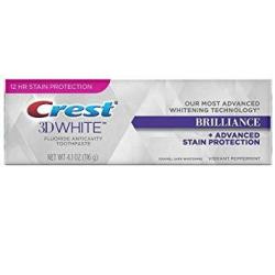 Crest 3D White Brilliance Toothpaste Vibrant Peppermint 4.1 Oz Pack Of 24